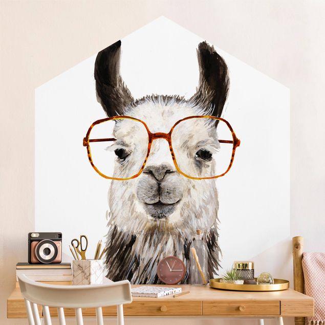 køkken dekorationer Hip Lama With Glasses IV