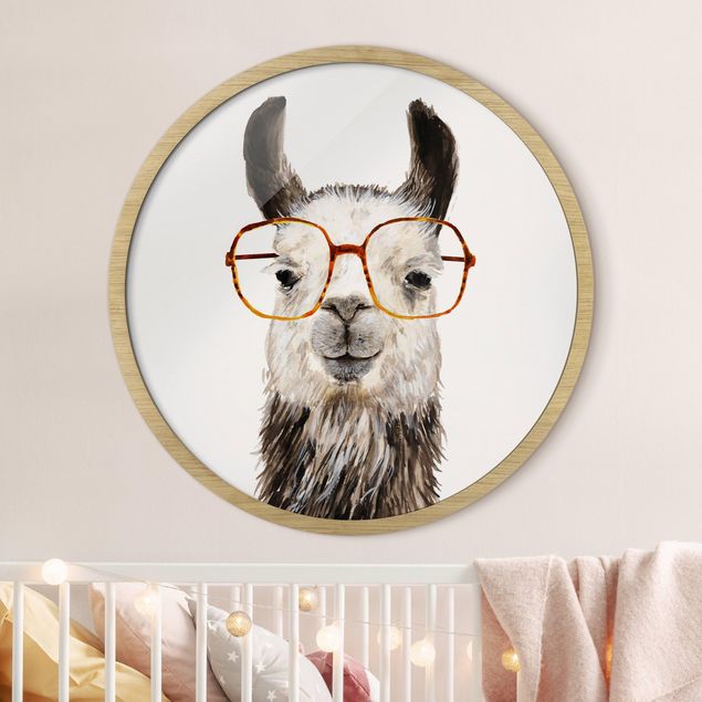 Rund billeder Hip Lama With Glasses IV