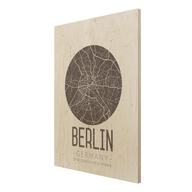 Billeder City Map Berlin - Retro