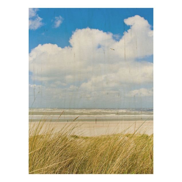 Prints på træ landskaber At The North Sea Coast