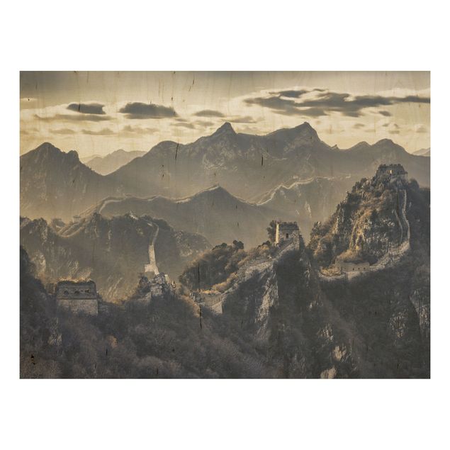Prints på træ landskaber The Great Chinese Wall