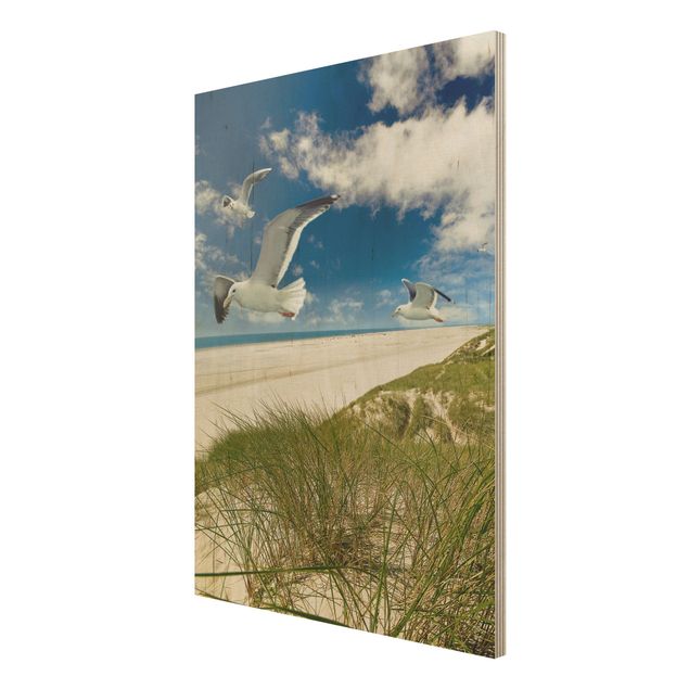 Prints på træ strande Dune Breeze