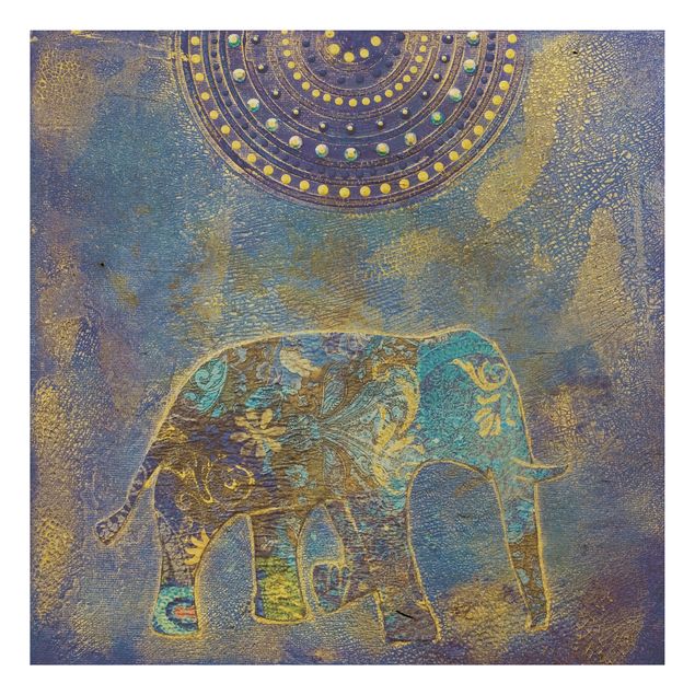 Prints på træ landskaber Elephant In Marrakech