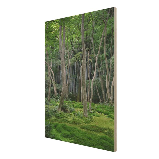 Prints på træ landskaber Japanese Forest