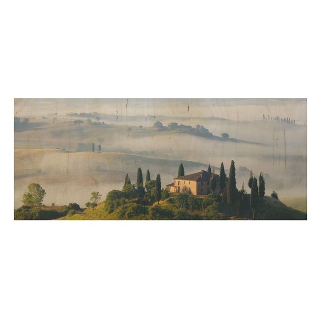 Prints på træ landskaber Country Estate In The Tuscany