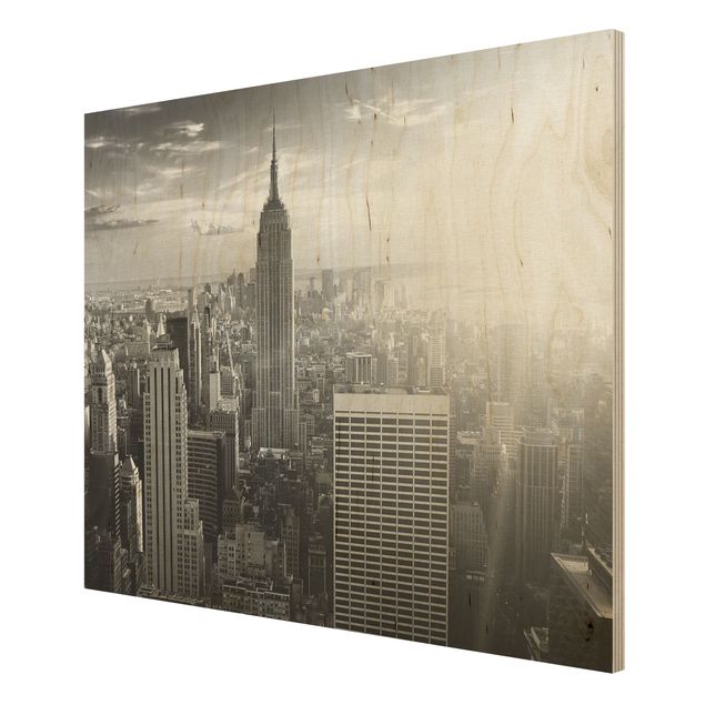 Prints på træ Manhattan Skyline