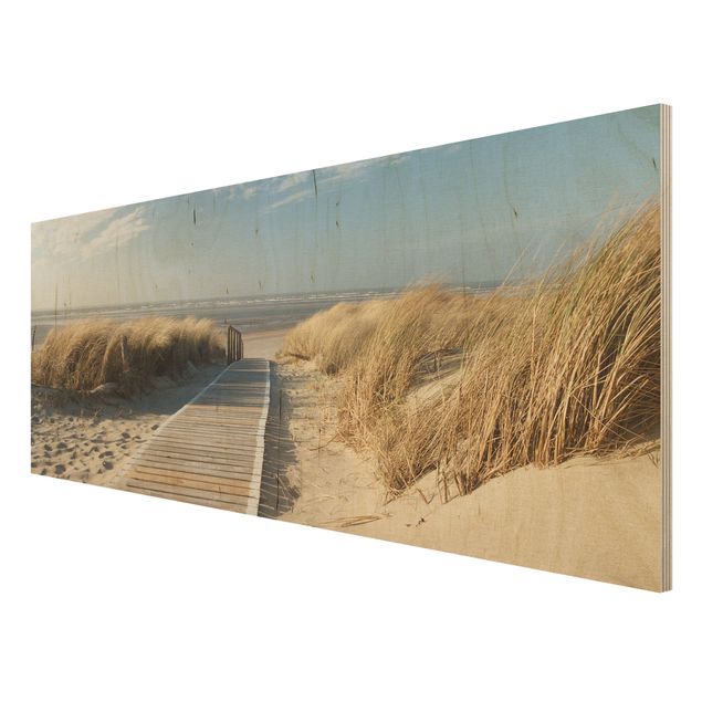 Prints på træ strande Baltic Sea Beach