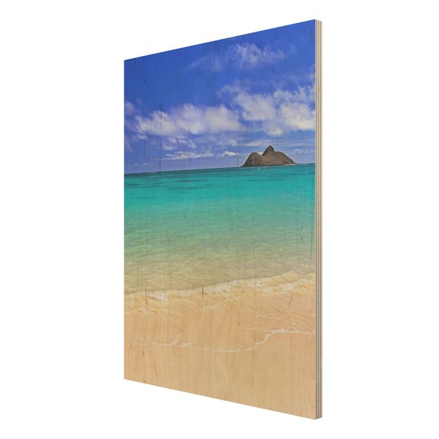 Prints på træ strande Paradise Beach