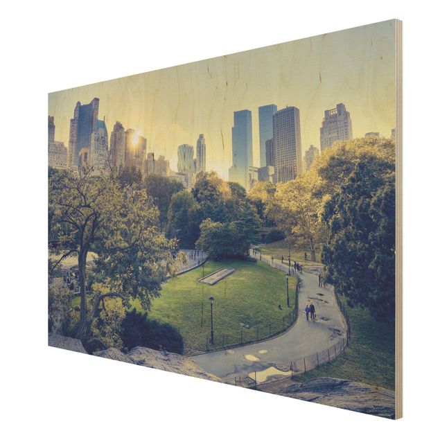 Prints på træ Peaceful Central Park