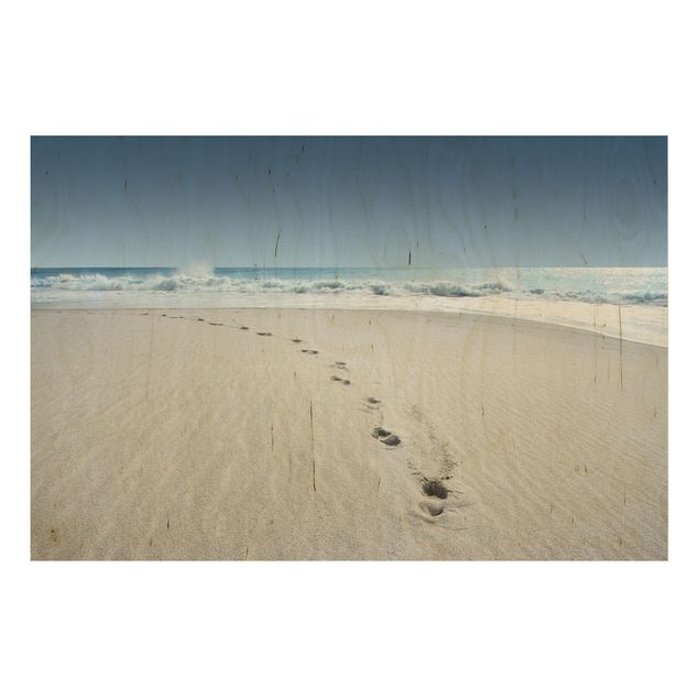 Prints på træ landskaber Traces In The Sand