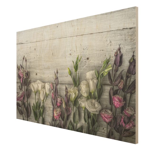 Billeder Tulip Rose Shabby Wood Look