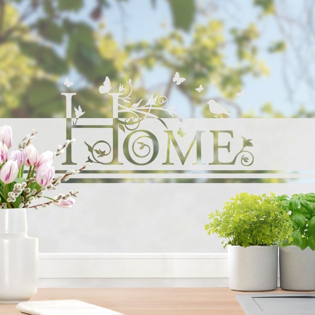 Vinduesklistermærker ordsprog Home Floral border