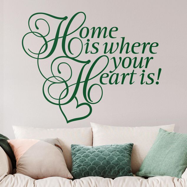 Wallstickers Home is where the Heart is with heart