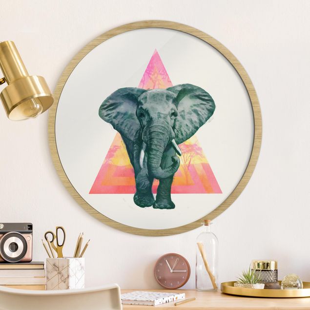 Billeder elefanter Illustration Elephant Triangle Drawing Background