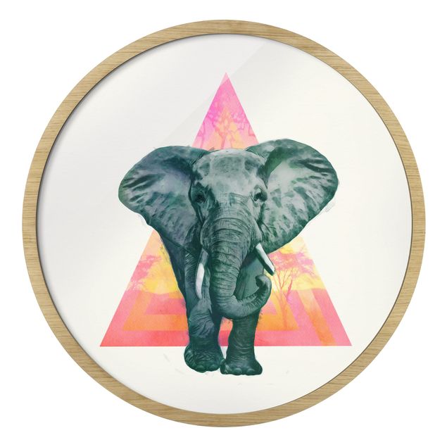 Billeder moderne Illustration Elephant Triangle Drawing Background