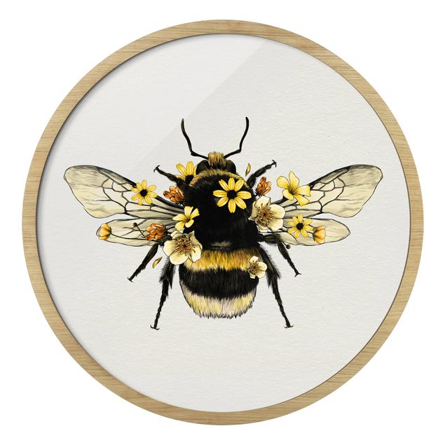 Billeder gul Illustration Floral Bumblebee