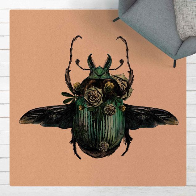 moderne tæppe Illustration Floral Beetle