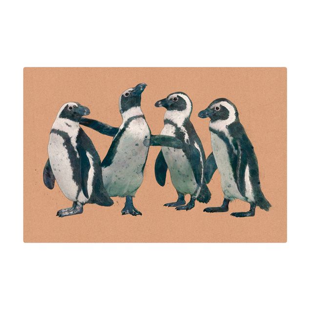 Tæpper Illustration Penguins Black And White Watercolour