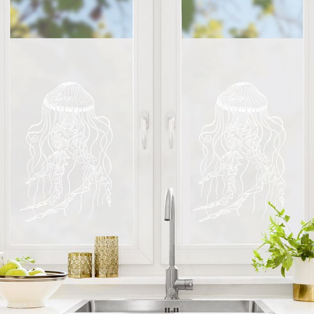 Selvklæbende folier Illustration Jellyfish