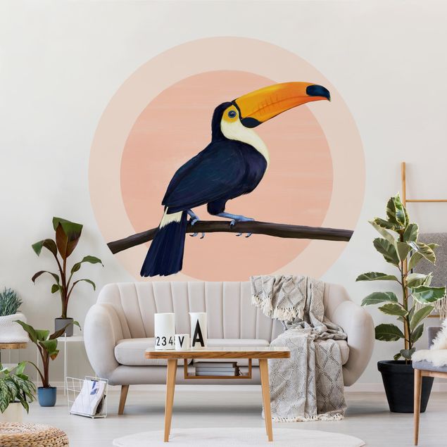 køkken dekorationer Illustration Bird Toucan Painting Pastel