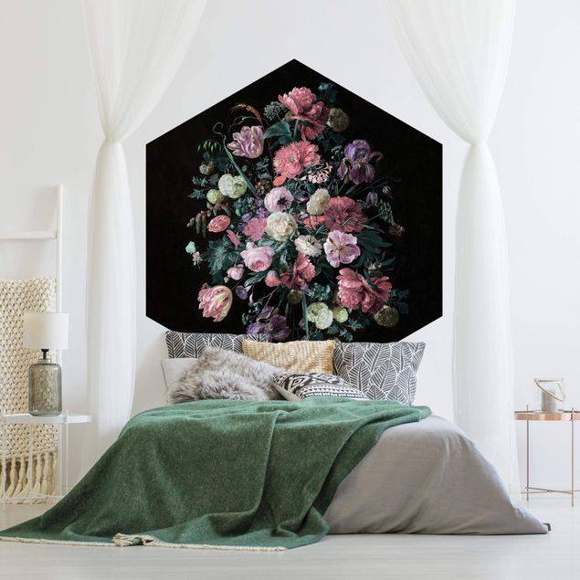 Moderne tapet Jan Davidsz De Heem - Dark Flower Bouquet