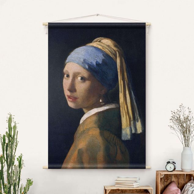 Vægtæppe boho modern Jan Vermeer Van Delft - Girl With A Pearl Earring