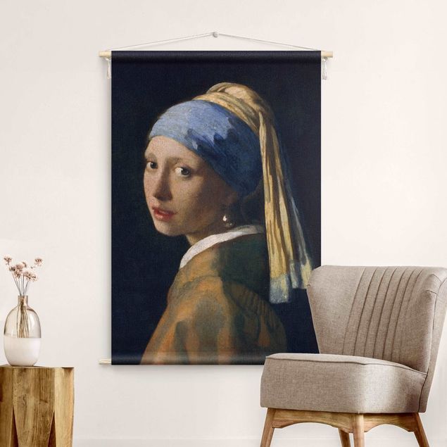 væg gobelin Jan Vermeer Van Delft - Girl With A Pearl Earring