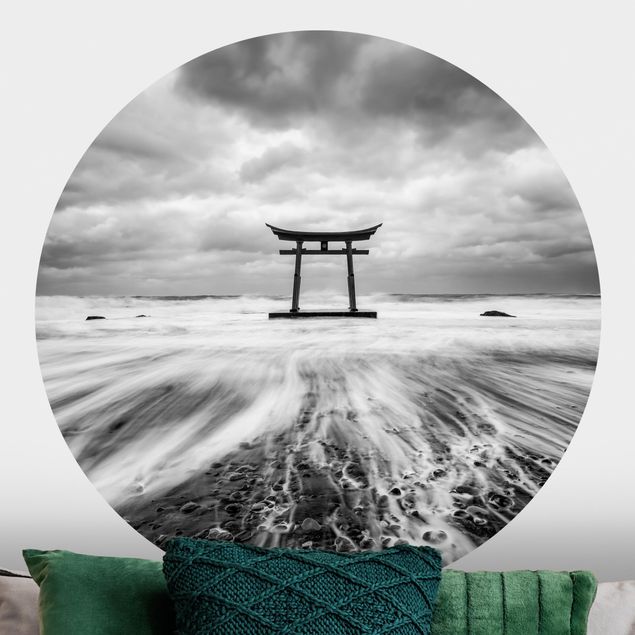 køkken dekorationer Japanese Torii In The Ocean