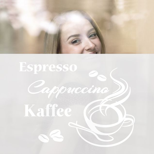 Sichtschutzfolie Kaffeepause - Espresso Cappuccino Kaffee II