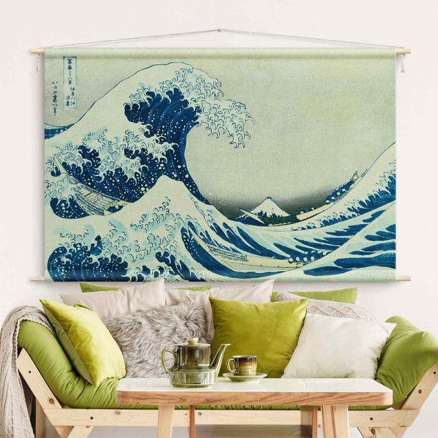 Vægtæppe modern Katsushika Hokusai - The Great Wave At Kanagawa