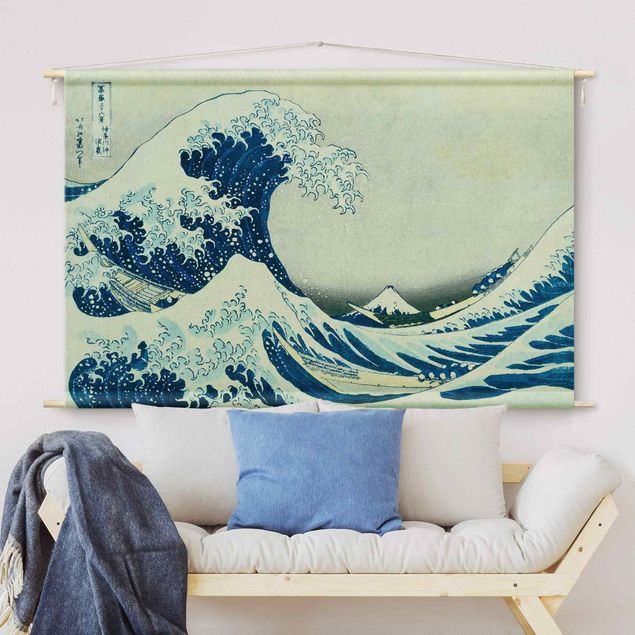 Vægtæppe natur Katsushika Hokusai - The Great Wave At Kanagawa
