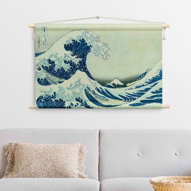 Vægtæppe kunst Katsushika Hokusai - The Great Wave At Kanagawa
