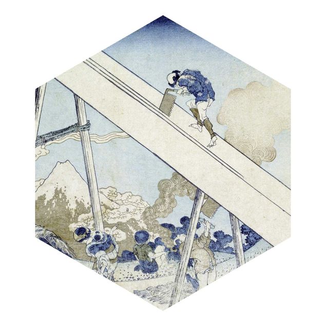 Fototapet landskaber Katsushika Hokusai - In The Totomi Mountains
