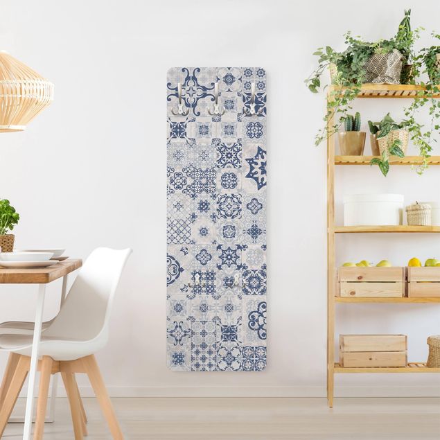 Knagerækker shabby Ceramic Tiles Agadir Blue