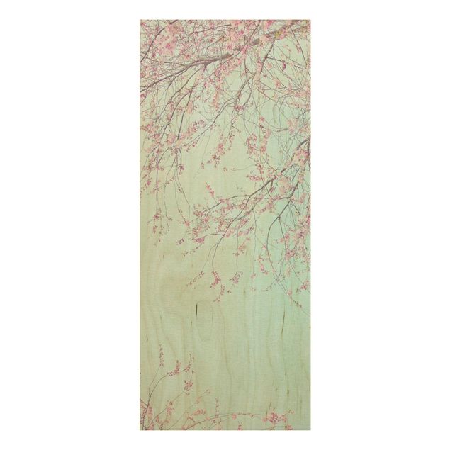 Prints på træ blomster Cherry Blossom Yearning