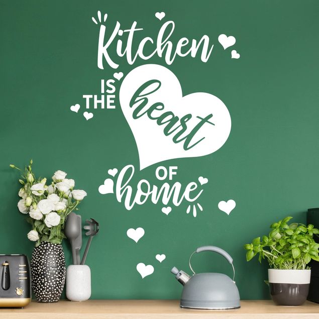 Wallstickers i hjemmet Kitchen Is The Heart Of Home