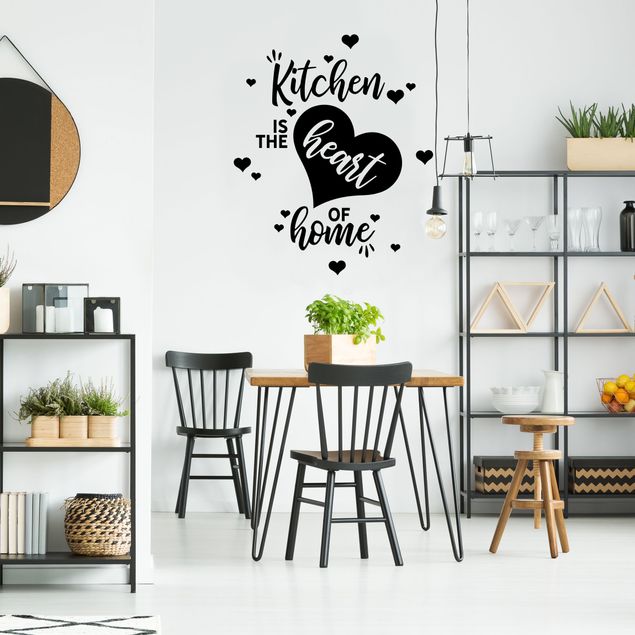 Wallstickers familie Kitchen Is The Heart Of Home