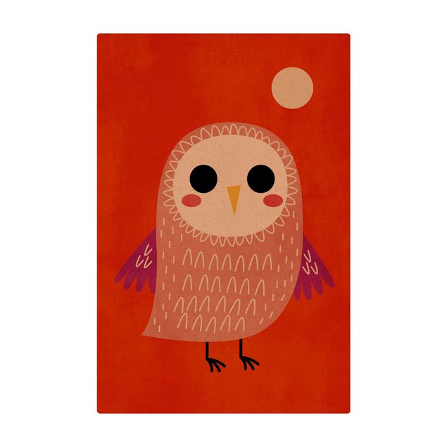 Billeder Kubistika Little Owl At Red Night