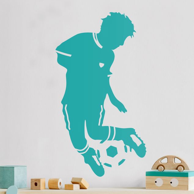 Wallstickers fodbold Little Football Player doing Tricks