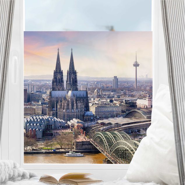Selvklæbende folier Cologne skyline with cathedral
