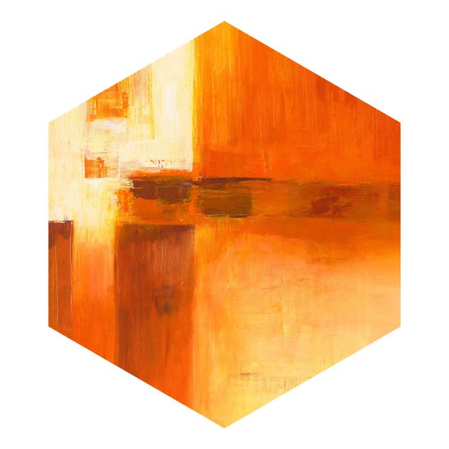 Tapet Composition In Orange And Brown 01