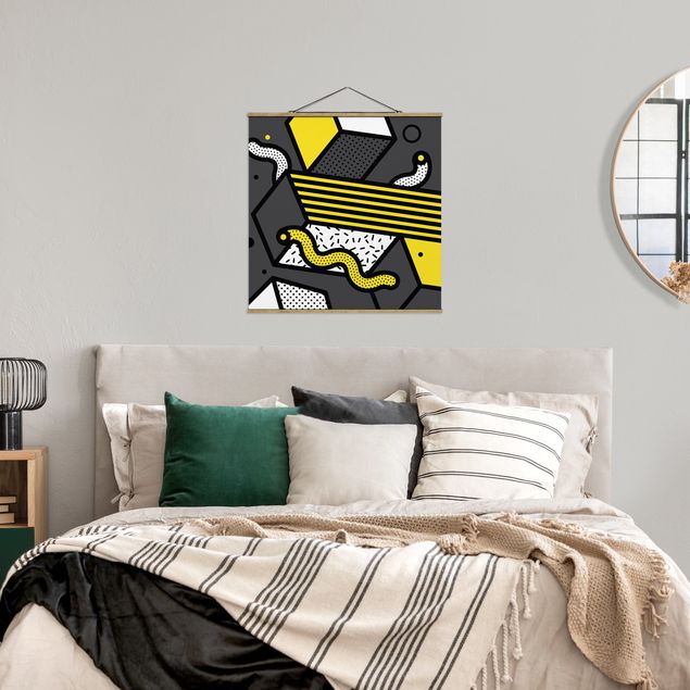 Billeder moderne Composition Neo Memphis Yellow And Grey