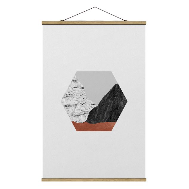 Billeder moderne Copper Mountains Hexagonal Geometry