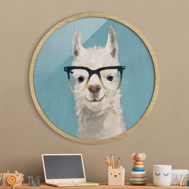 Rund billeder Lama With Glasses IV