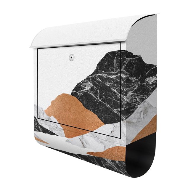 Postkasser Landscape In Marble And Copper II