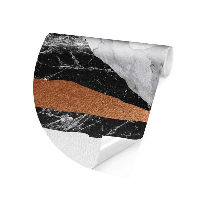 Fototapet bjerge Landscape In Marble And Copper
