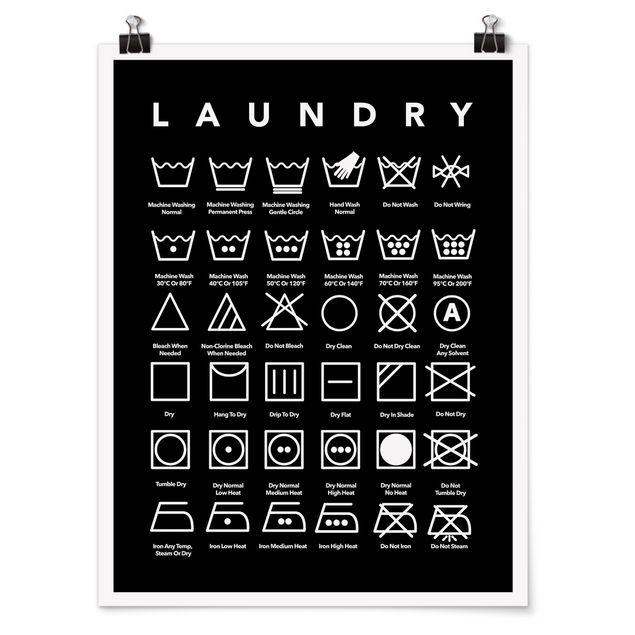 Billeder ordsprog Laundry Symbols Black And White