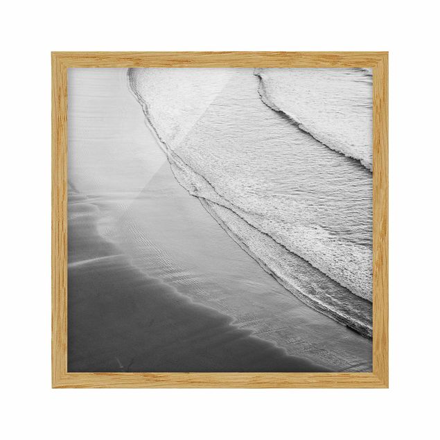Billeder strande Soft Waves On The Beach Black And White