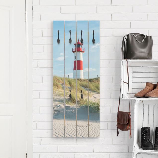 Knagerækker landskaber Lighthouse At The North Sea