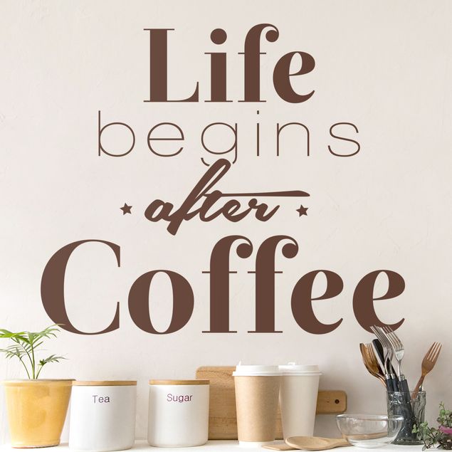 Wallstickers Life begins after coffee